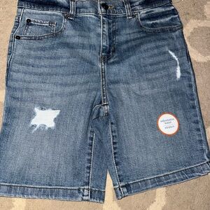Wonder Nation Blue Denim Shorts Distressed Bermuda
